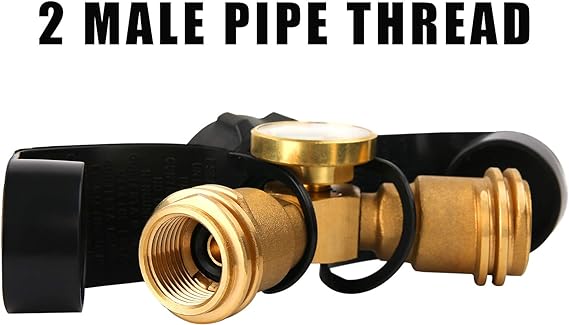 Solimeta Dual Propane Tank Connection, Propane Tank Y Splitter Adapter with Gauge - Image 4