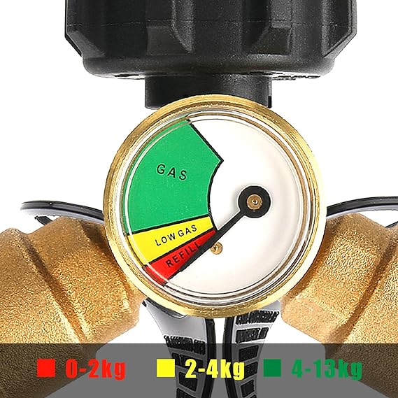 Solimeta Dual Propane Tank Connection, Propane Tank Y Splitter Adapter with Gauge - Image 3